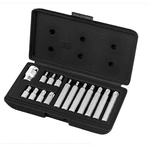 Jogo de Bits Torx 15 PCS T20 a T55 Mtx Stels