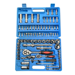 Jogo de Soquete Catraca Reversivel 1/2 e 1/4 Com Acessórios 94 PCS Aco Cromo Vanadio New Tools 