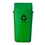 Lixeira Basculante 60L VERDE Coleta Seletiva Com Adesivo Vidro LP 13989