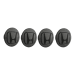 Kit 4 Calotinhas Honda Civic Grafite com Emblema – Encaixe Perfeito em Rodas Originais