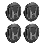 Kit 4 Calotinhas Honda Civic Grafite com Logo Cromado – Estilo e Originalidade nas Rodas do Seu Honda
