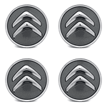Kit 4 Calotinhas Citroën Grafite – Acabamento Sofisticado e Encaixe Perfeito para Rodas Originais