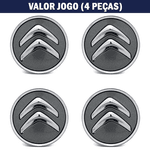 Kit 4 Calotinhas Citroën Grafite – Acabamento Sofisticado e Encaixe Perfeito para Rodas Originais