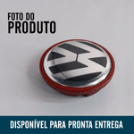 Kit 4 Calotinhas Centro de Roda VW Jetta/Amarok – Com Borda Vermelha + Estilo Esportivo Premium
