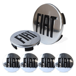 Kit 4 Calotinhas Miolo de Roda Fiat Toro/Freemont com Emblema Cromado – Acabamento Premium