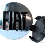 Kit 4 Calotinhas Miolo de Roda Fiat Toro/Freemont com Emblema Cromado – Acabamento Premium