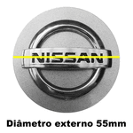 Kit 4 Calotinhas Nissan Prata com Boton Cromado – Visual Original e Encaixe Preciso