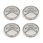 Kit 4 Calotinhas Citroën Prata – Visual Original com Encaixe Preciso para Rodas C3, C4, DS3 e Mais