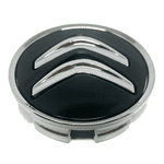 Kit 4 Calotinhas Citroën Preto – Acabamento Premium para Rodas Originais C3, C4, DS3 e DS4