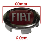 Kit 4 Calotinhas Miolo de Roda Fiat Toro/Freemont com Emblema Vermelho – Visual Esportivo