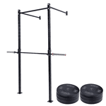 Kit Treino Completo com Rack de 1 Modulo , Barra de 15kg e Anilhas