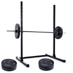 Kit Treino Completo com Squat Rack de 1.80, Barra de 15kg e Anilhas