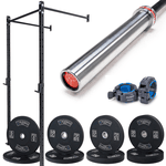 Kit Treino Completo com Rack de 1 Modulo , Barra de 15kg e Anilhas