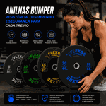 Anilha Olímpica Bumper Crossfit 15kg Flexbe Fitness