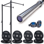 Kit Treino Completo com Rack de 1 Modulo , Barra de 20kg e Anilhas