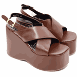 Sandália Feminino Anabela Plataforma 182174 Floter Cacau 