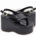Sandália Feminino Anabela Plataforma 182174 Floter Preto