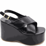Sandália Feminino Anabela Plataforma 182174 Floter Preto