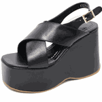 Sandália Feminino Anabela Plataforma 182174 Floter Preto