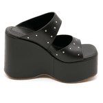 Tamanco Feminino Anabela Plataforma Flor da Pele 182179 Floter Preto