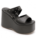 Tamanco Feminino Anabela Plataforma Flor da Pele 182179 Floter Preto
