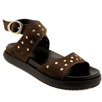 Papete Flatform Flor da Pele Camurça Marrom Conforto e Estilo 004