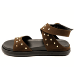 Papete Flatform Flor da Pele Camurça Marrom Conforto e Estilo 004