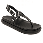 Sandalia Papete Flatform Flor da Pele Floter Preto Conforto e Estilo 005
