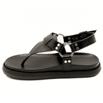 Sandalia Papete Flatform Flor da Pele Floter Preto Conforto e Estilo 005