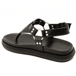 Sandalia Papete Flatform Flor da Pele Floter Preto Conforto e Estilo 005