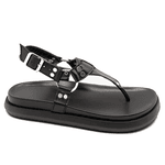 Sandalia Papete Flatform Flor da Pele Floter Preto Conforto e Estilo 005