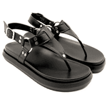 Sandalia Papete Flatform Flor da Pele Floter Preto Conforto e Estilo 005