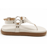 Sandalia Papete Flatform Flor da Pele Napa Off White Conforto e Estilo 005