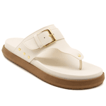 Papete Flat Feminina Flor da Pele Fachetada Off White Design Moderno 002
