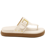 Papete Flat Feminina Flor da Pele Fachetada Off White Design Moderno 002
