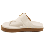 Papete Flat Feminina Flor da Pele Fachetada Off White Design Moderno 002