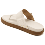 Papete Flat Feminina Flor da Pele Fachetada Off White Design Moderno 002