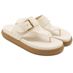Papete Flat Feminina Flor da Pele Fachetada Off White Design Moderno 002