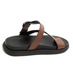 Sandalia Papete Flatform Flor da Pele Floter Cacau Conforto e Estilo 007