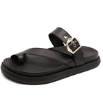 Sandalia Papete Flatform Flor da Pele Floter Preto Conforto e Estilo 007