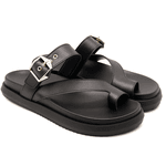 Sandalia Papete Flatform Flor da Pele Floter Preto Conforto e Estilo 007