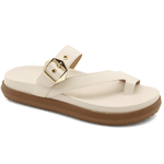 Sandalia Papete Flatform Flor da Pele Napa Off White Conforto e Estilo 007