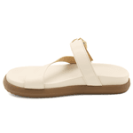Sandalia Papete Flatform Flor da Pele Napa Off White Conforto e Estilo 007