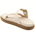 Sandalia Papete Flatform Flor da Pele Napa Off White Conforto e Estilo 007