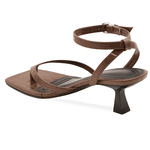 Sandáilia Feminina De Dedo Salto Baixo Fino 5412 Croco Cacau