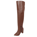 Bota Over 2 em 1 Feminina Salto Alto e Grosso 1822 Floter Cacau 