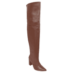 Bota Over 2 em 1 Feminina Salto Alto e Grosso 1822 Floter Cacau 