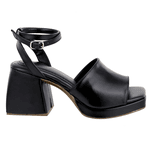 Sandália Meia Pata Feminina Salto Grosso 195011 Floter Preto