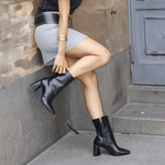 Bota Feminina Cano Médio 23026 Floter Preto