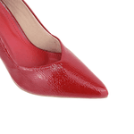 Scarpin Salto Alto Verniz Molhado Vermelho 5551